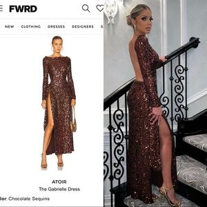 ATOIR Brown Sequin Dress. Size XS